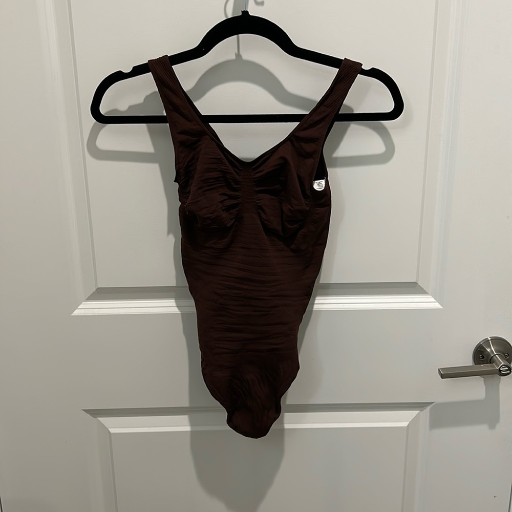 Yitty Brown Thong Tank top bodysuit